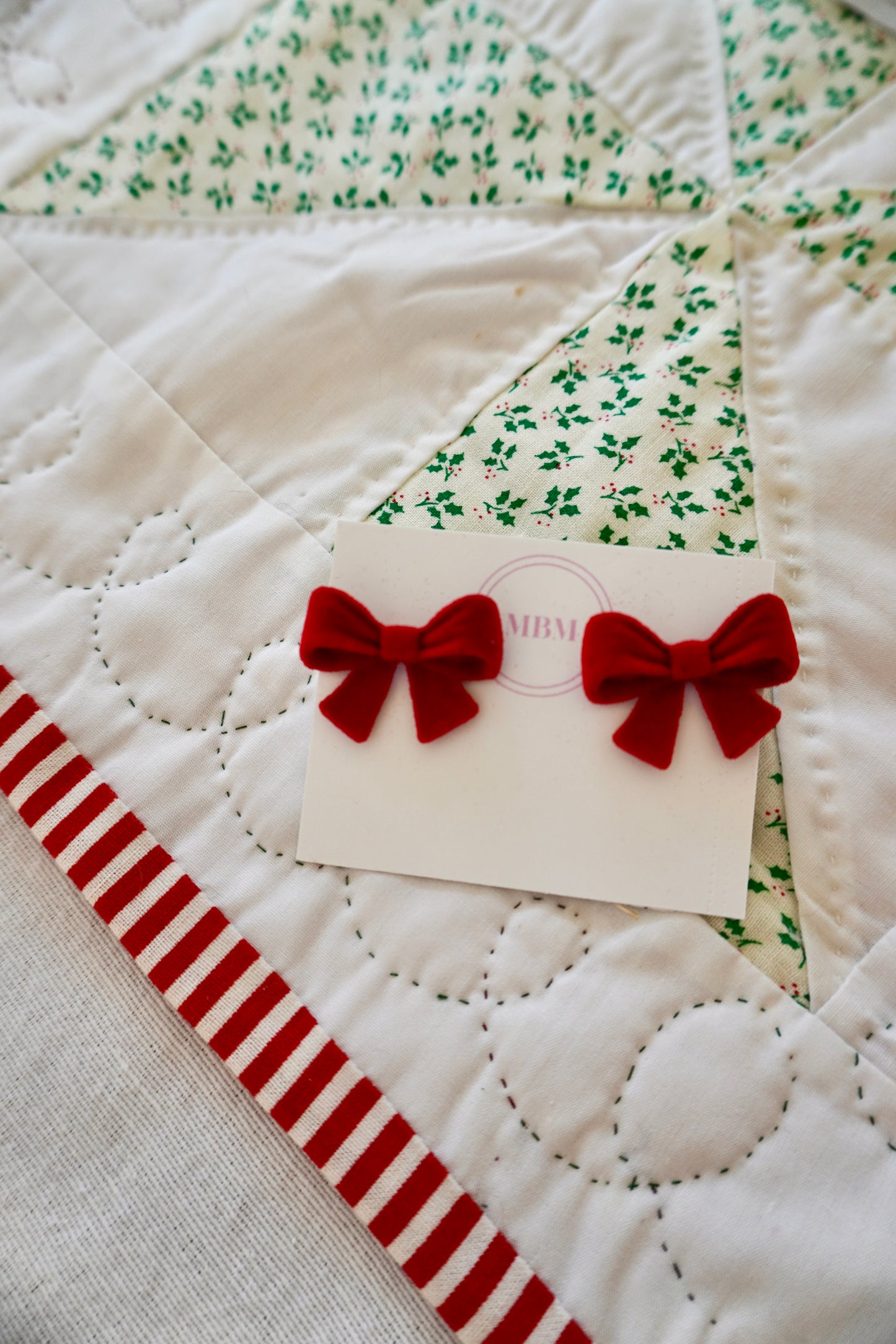 Red Bow Studs