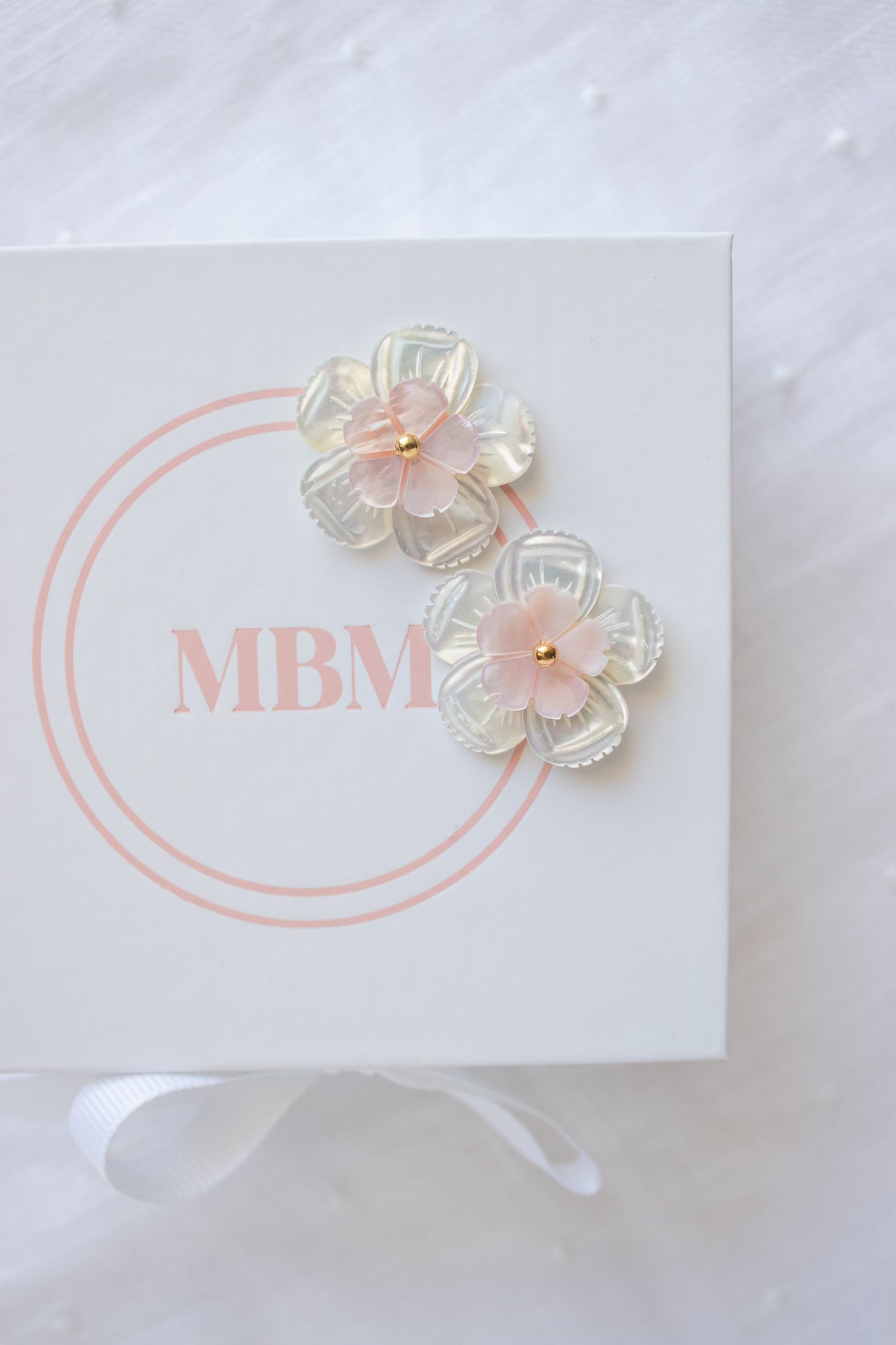 Eloise Floral Studs • Light Pink