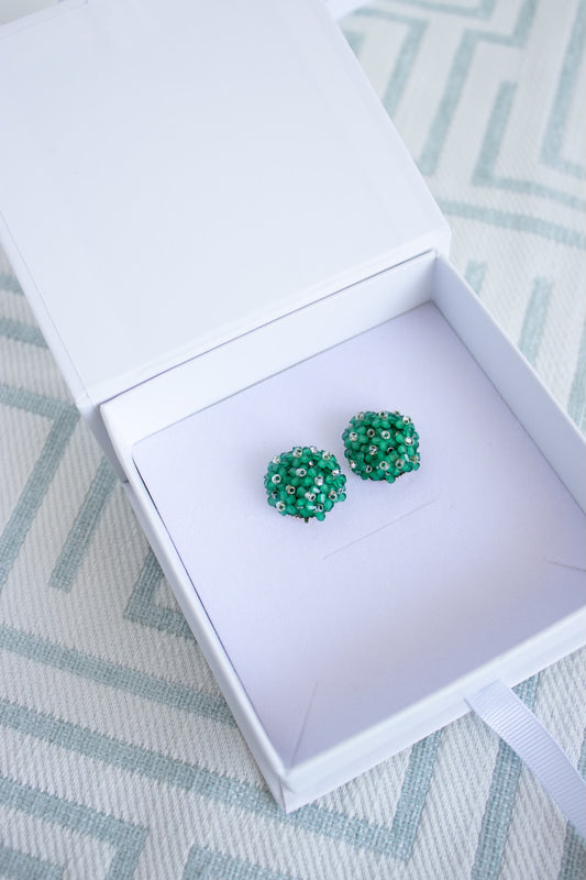 Emerald Hydrangea Studs