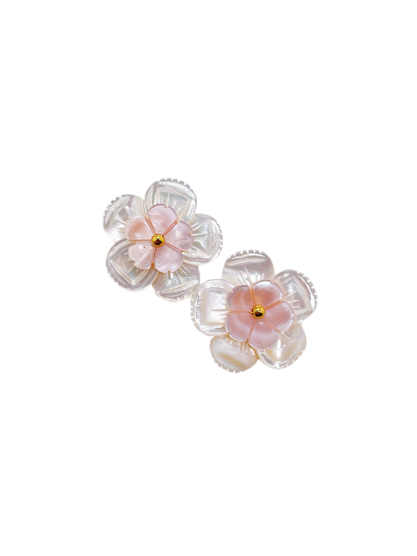 Eloise Floral Studs • Light Pink