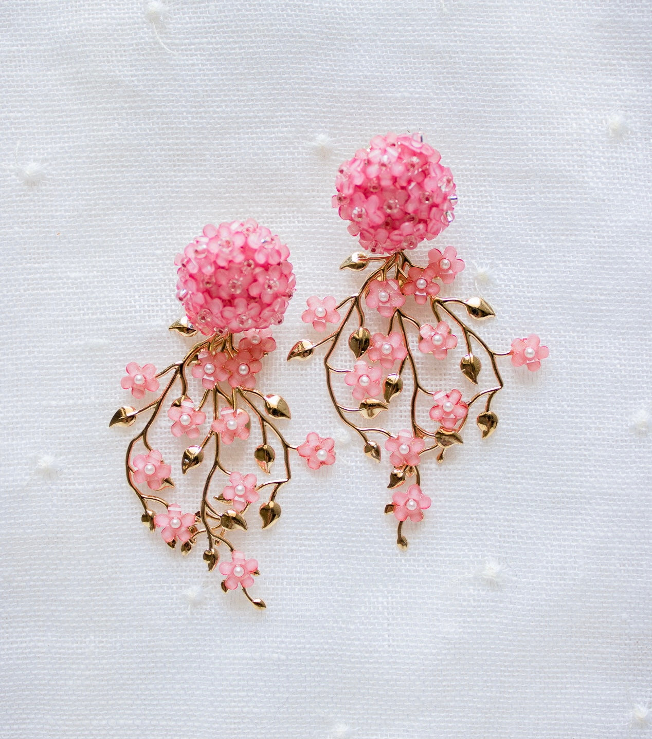 hydrangea cluster vine dangles • light pink