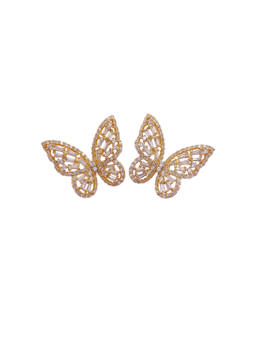 Bridget Butterfly Studs • Clear