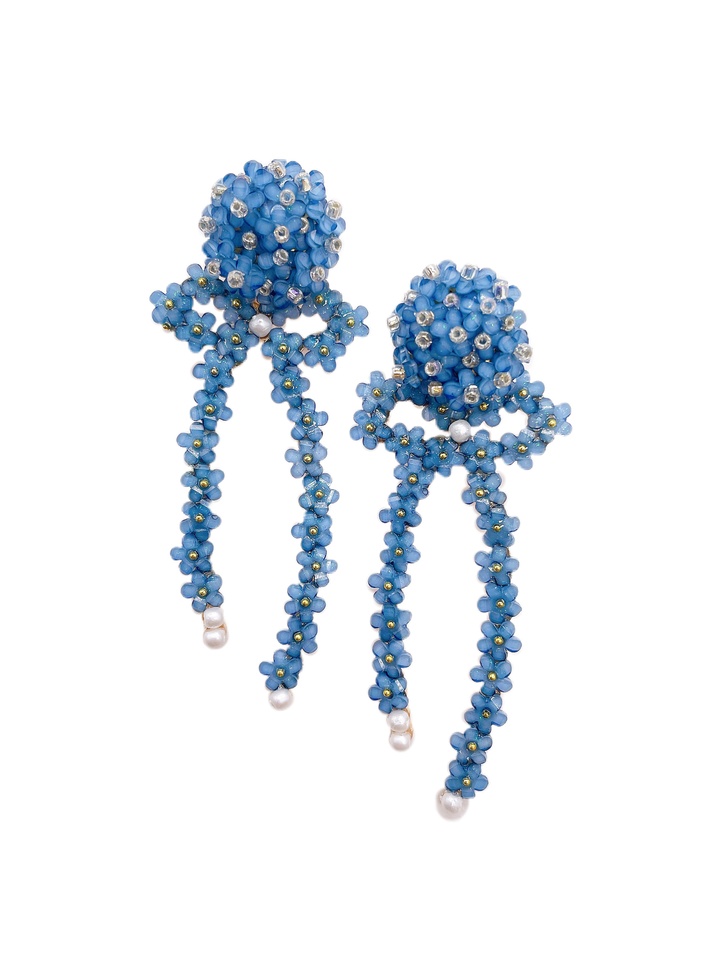 Hydrangea Floral Bow • Periwinkle