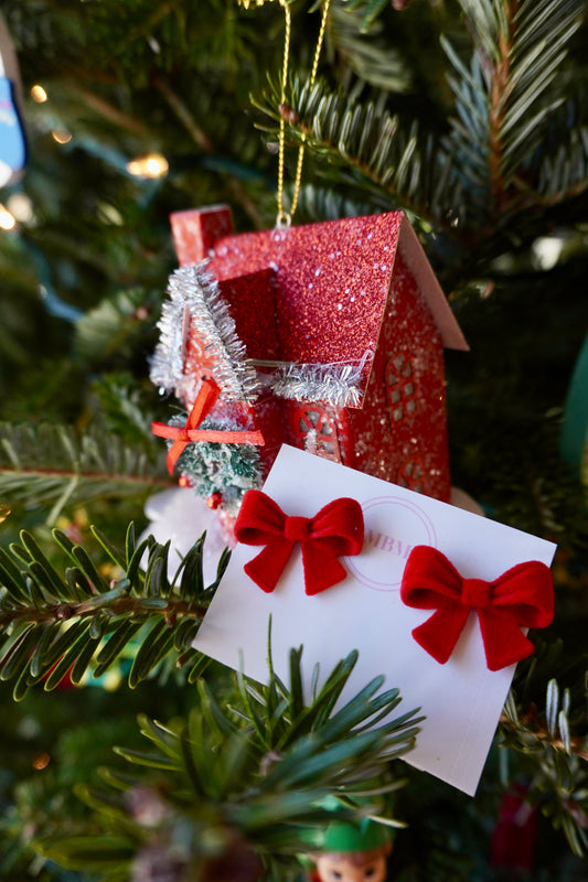 Red Bow Studs