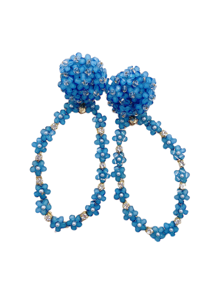 hydrangea blue cluster dangle