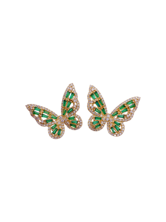 Bridget Butterfly Studs • Emerald